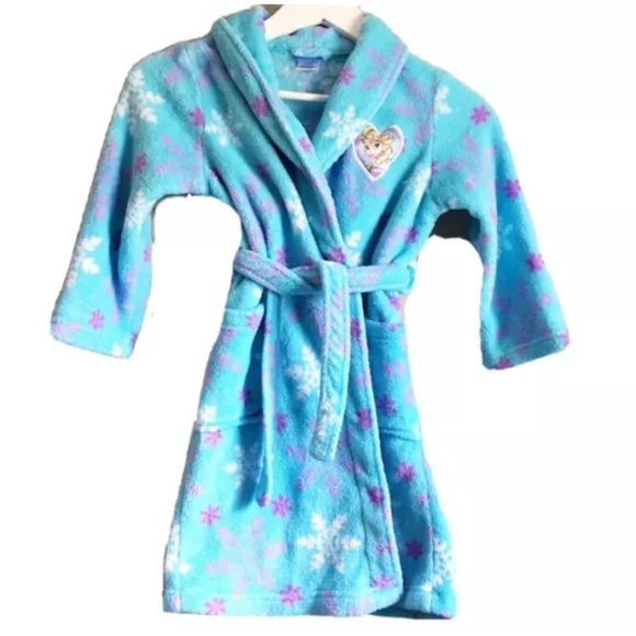 Disney Pajamas Disney Frozen Elsa Girls Fleece Bathrobe Robe L